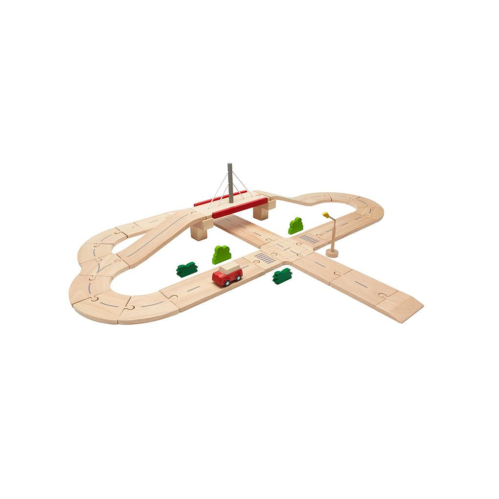 PlanToys Spielzeug Straße aus Holz